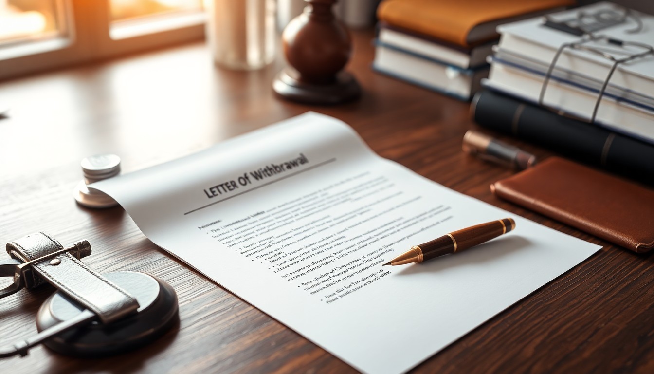 Lettre de désistement : Modèles à personnaliser
